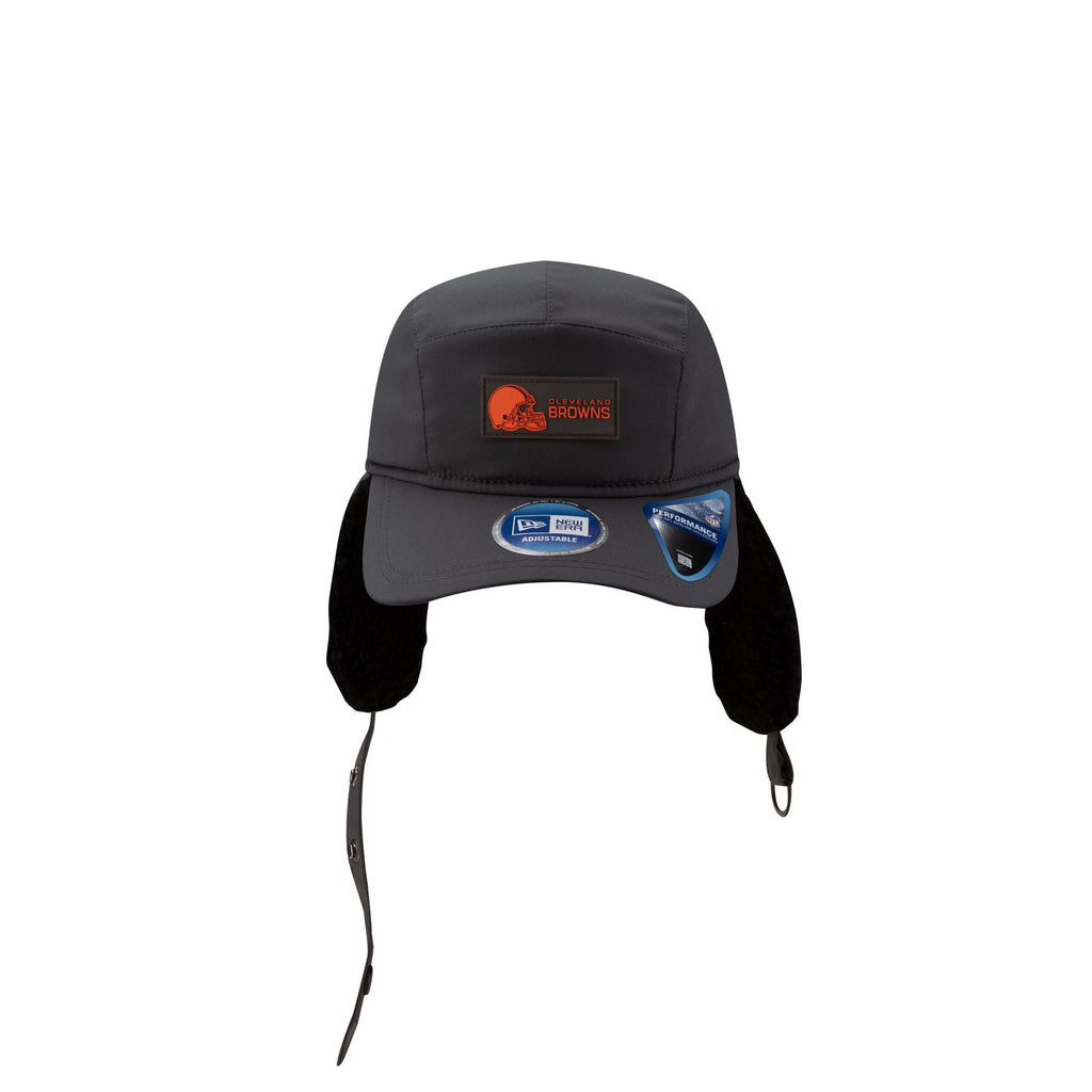Cleveland Browns 2025 Sideline Cold Weather Steel Clouds Runner Dogear Adjustable Hat