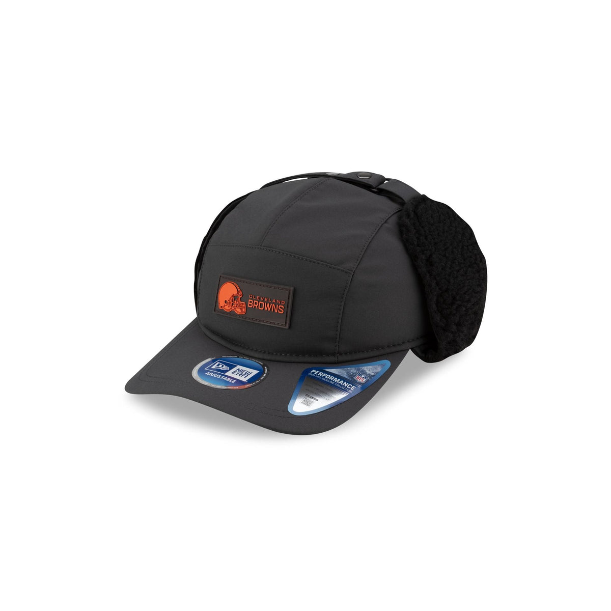 Cleveland Browns 2025 Sideline Cold Weather Steel Clouds Runner Dogear Adjustable Hat
