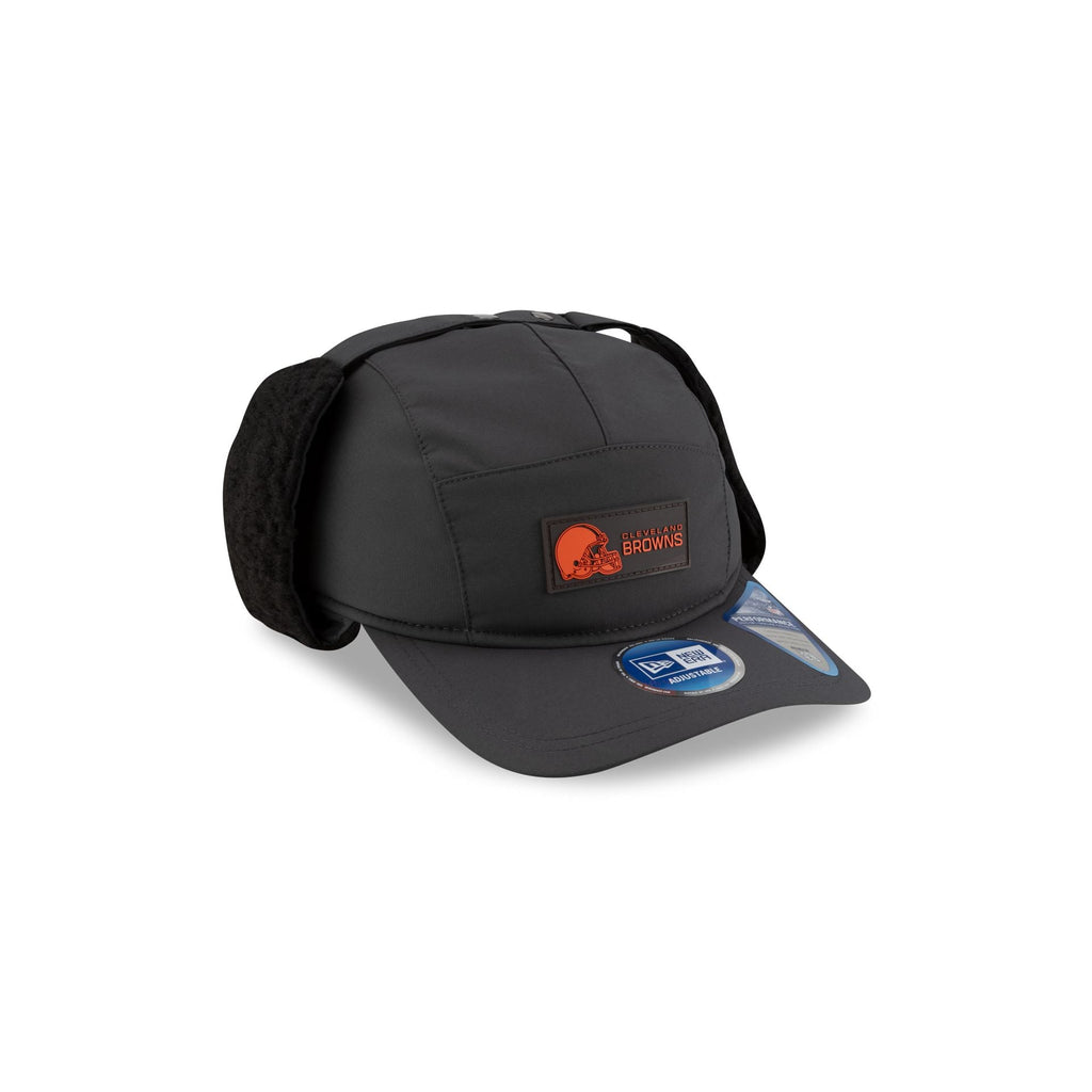 Cleveland Browns 2025 Sideline Cold Weather Steel Clouds Runner Dogear Adjustable Hat