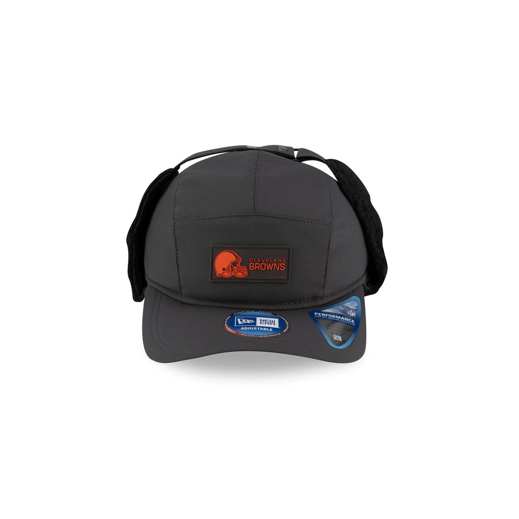 Cleveland Browns 2025 Sideline Cold Weather Steel Clouds Runner Dogear Adjustable Hat