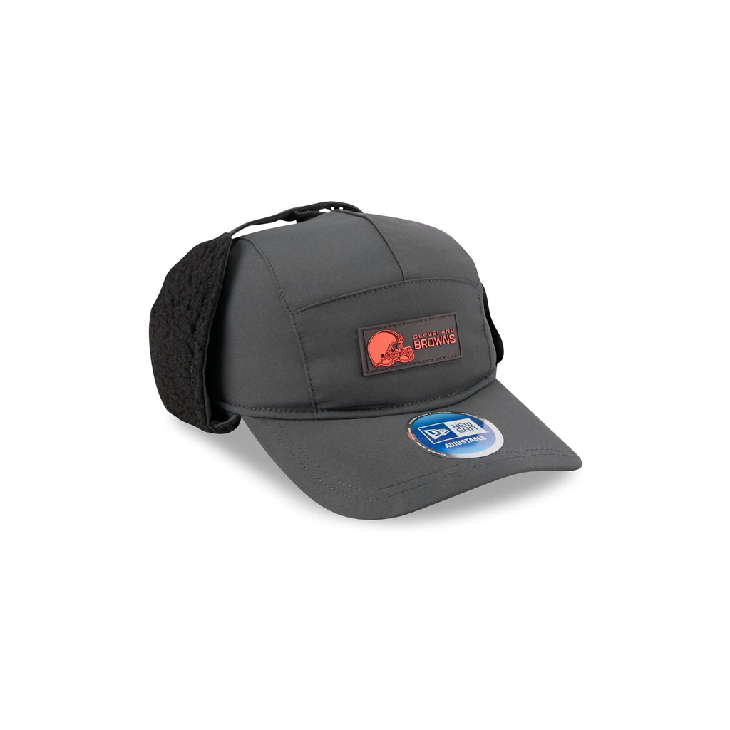 Cleveland Browns 2025 Sideline Cold Weather Steel Clouds Runner Dogear Adjustable Hat
