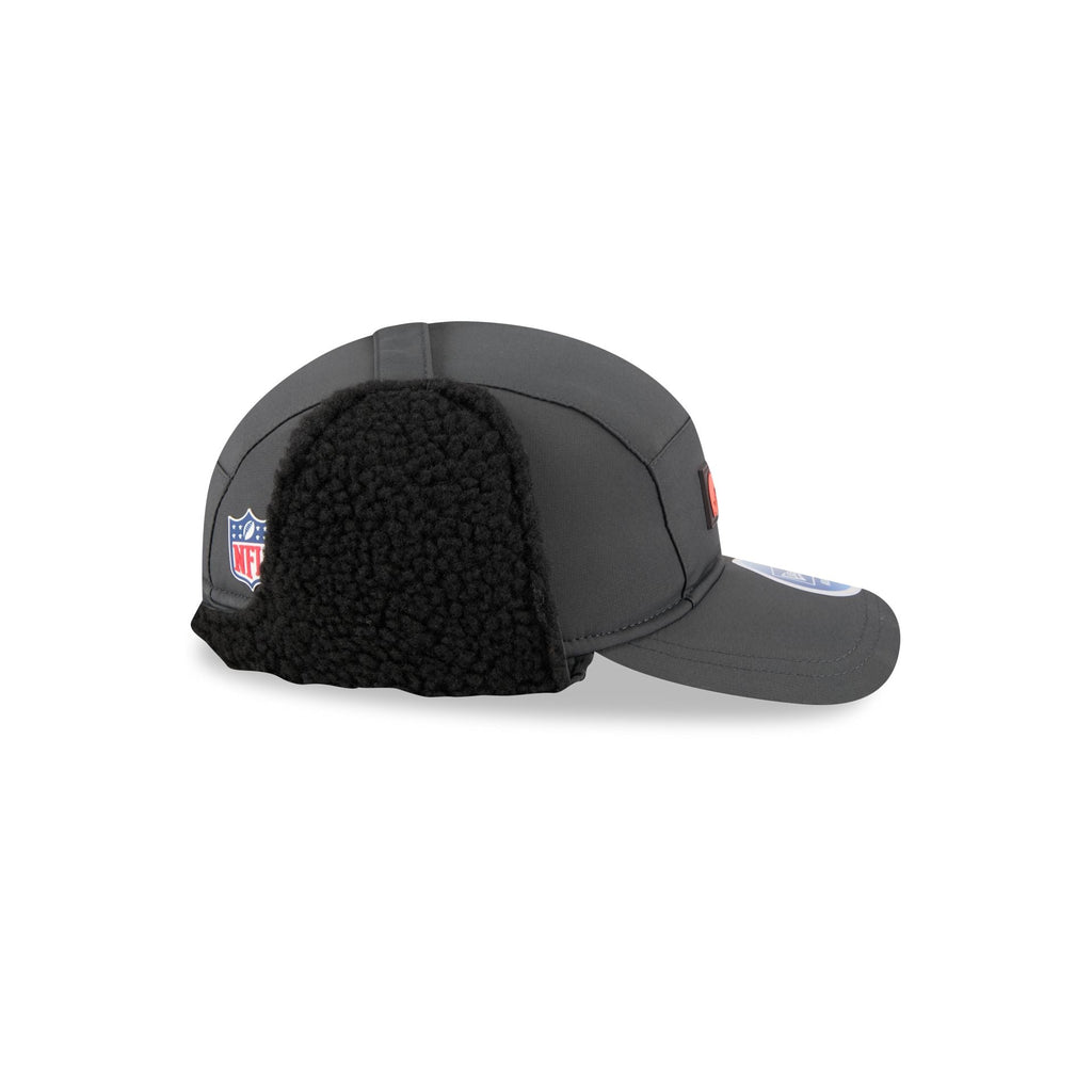Cleveland Browns 2025 Sideline Cold Weather Steel Clouds Runner Dogear Adjustable Hat