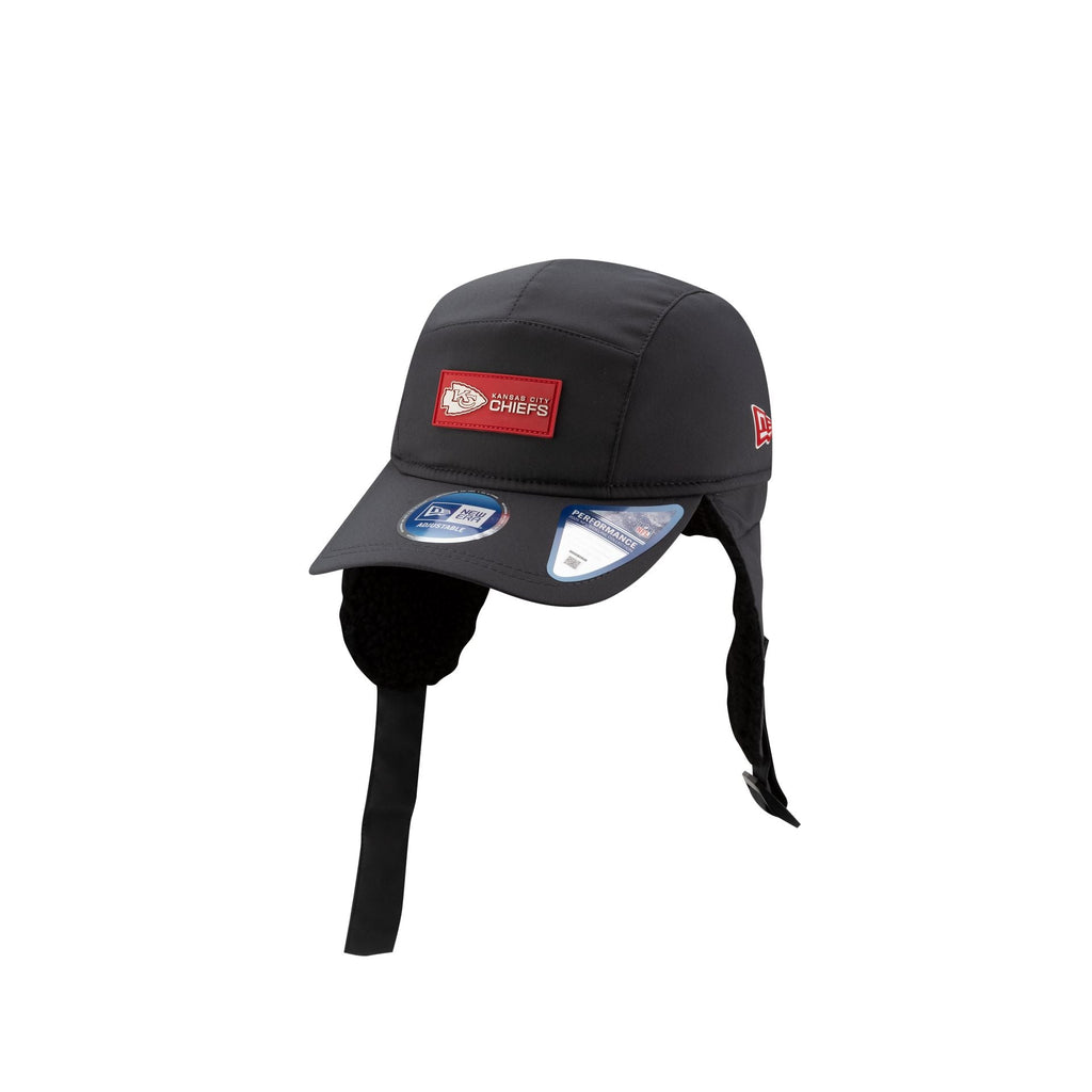 Kansas City Chiefs 2025 Sideline Cold Weather Steel Clouds Runner Dogear Adjustable Hat