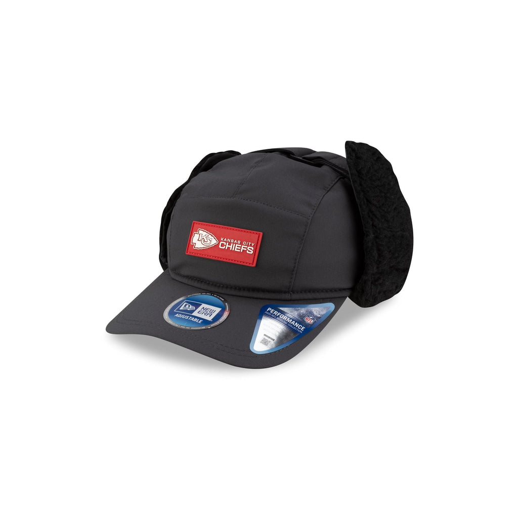 Kansas City Chiefs 2025 Sideline Cold Weather Steel Clouds Runner Dogear Adjustable Hat