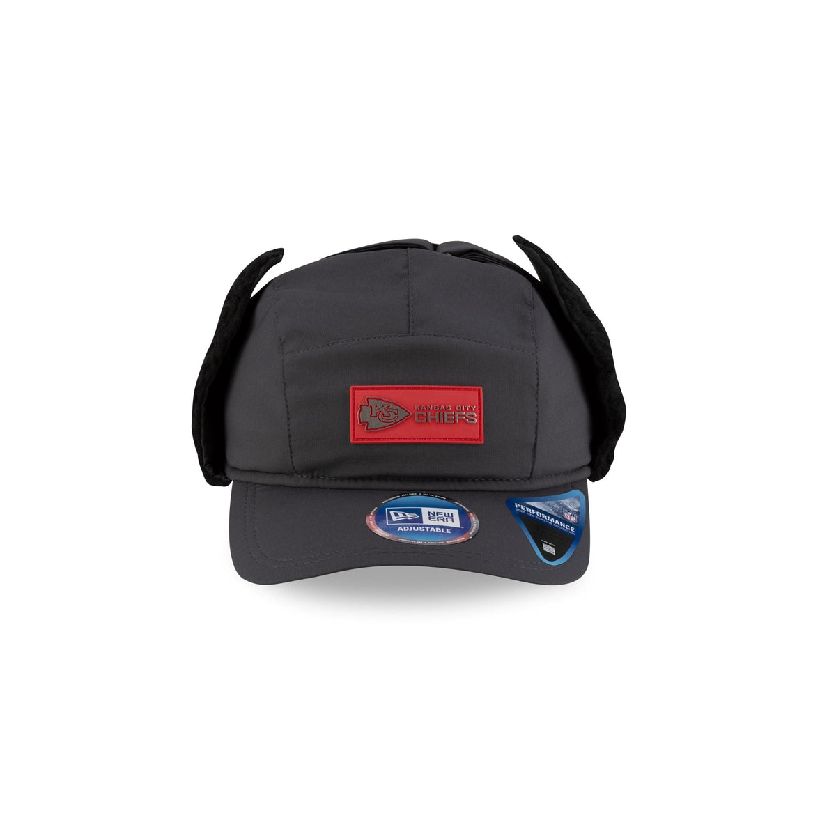 Kansas City Chiefs 2025 Sideline Cold Weather Steel Clouds Runner Dogear Adjustable Hat