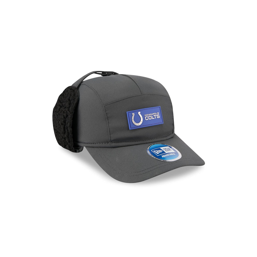 Indianapolis Colts 2025 Sideline Cold Weather Steel Clouds Runner Dogear Adjustable Hat