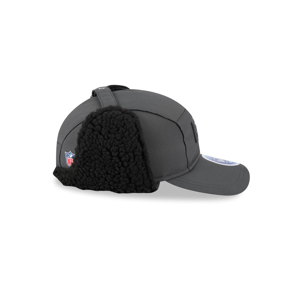 Houston Texans 2025 Sideline Cold Weather Steel Clouds Runner Dogear Adjustable Hat