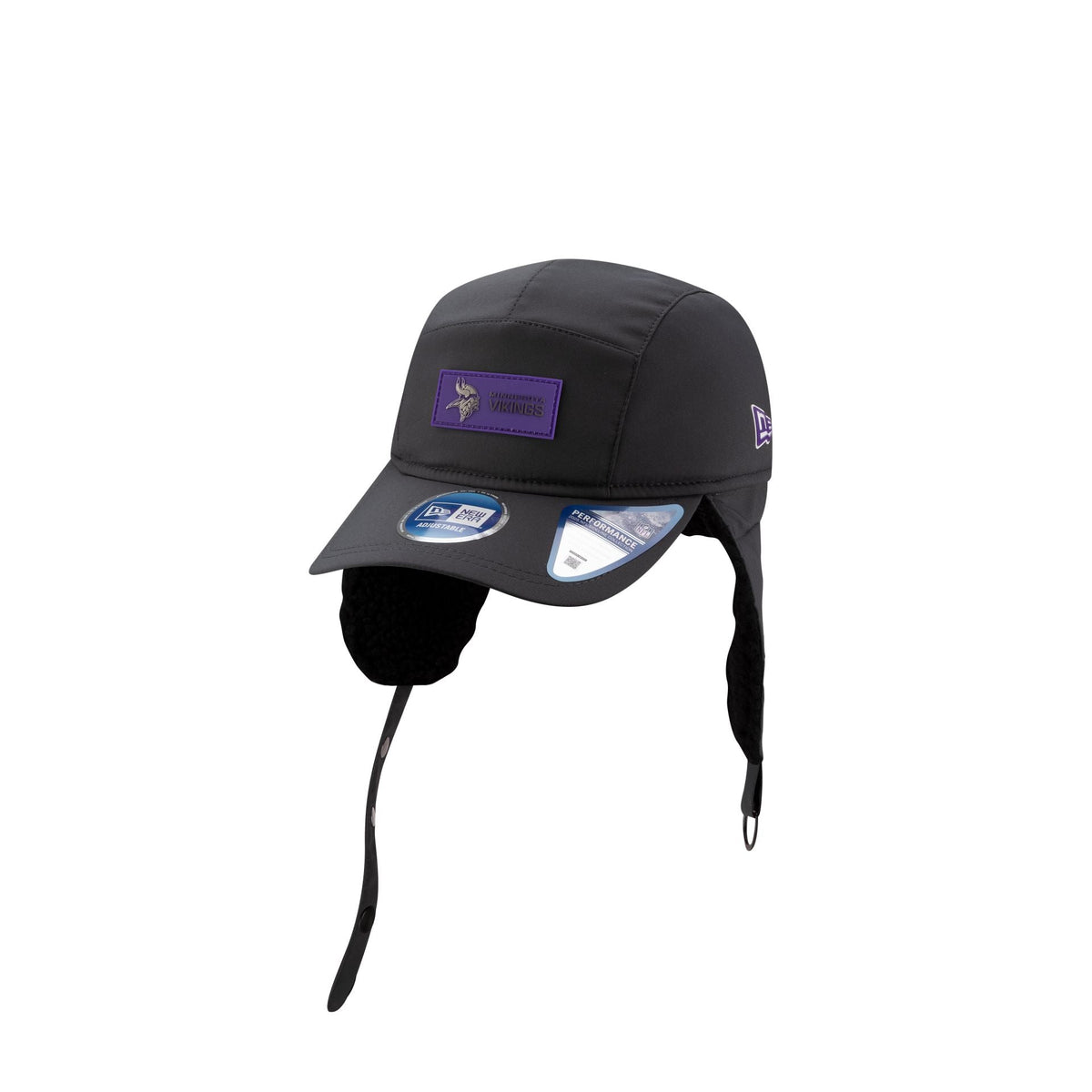 Minnesota Vikings 2025 Sideline Cold Weather Steel Clouds Runner Dogear Adjustable Hat