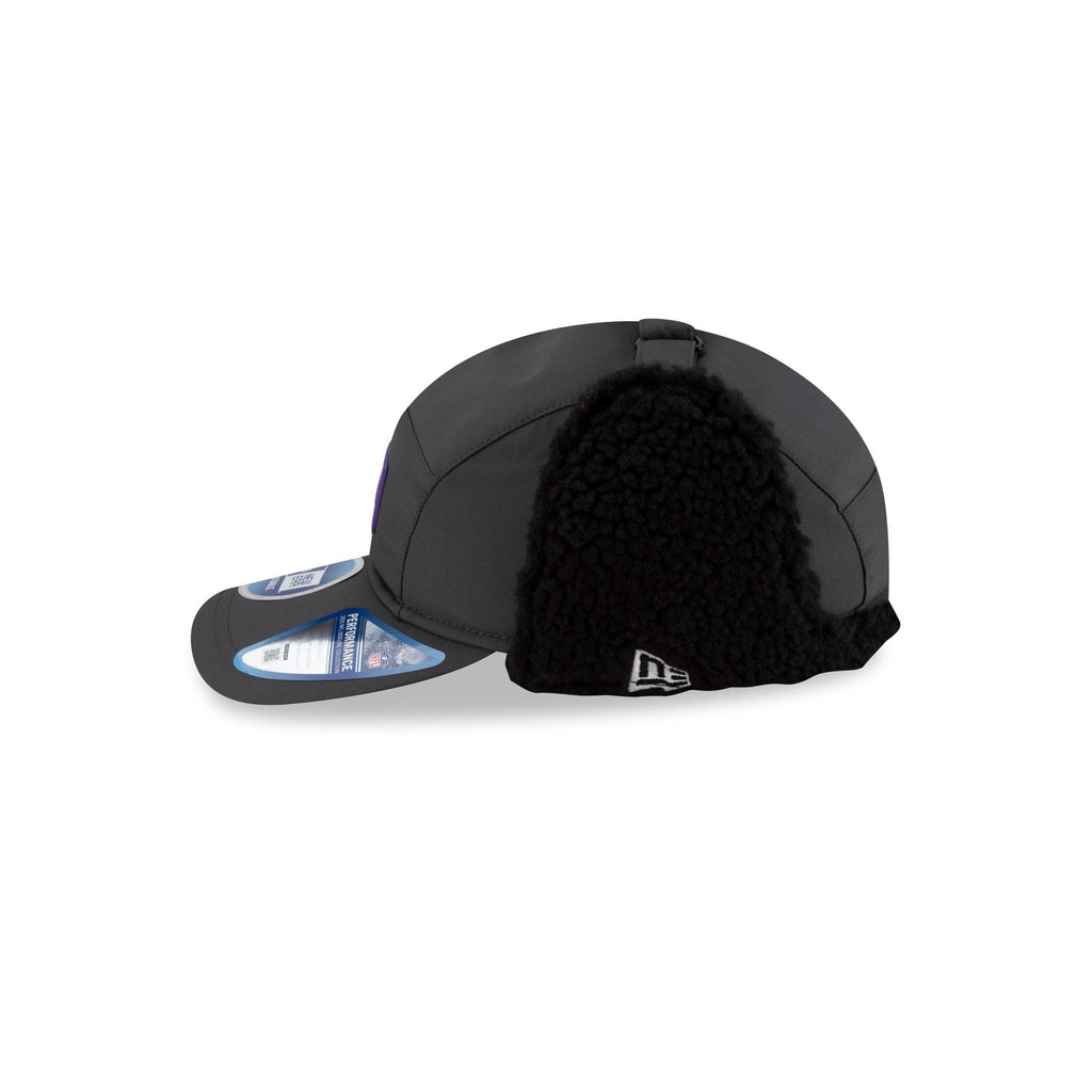 Minnesota Vikings 2025 Sideline Cold Weather Steel Clouds Runner Dogear Adjustable Hat