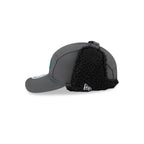 Miami Dolphins 2025 Sideline Cold Weather Steel Clouds Runner Dogear Adjustable Hat