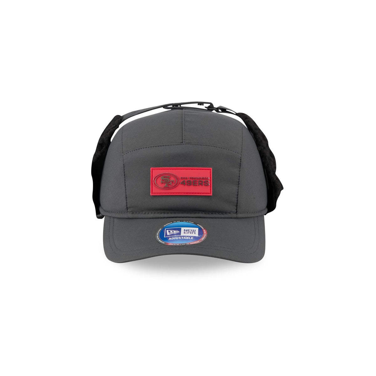 San Francisco 49ers 2025 Sideline Cold Weather Steel Clouds Runner Dogear Adjustable Hat