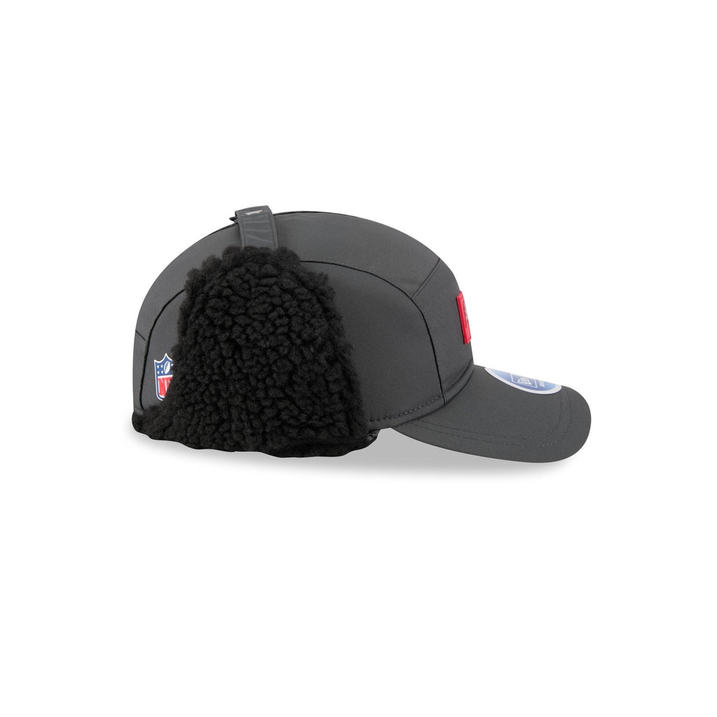 Tampa Bay Buccaneers 2025 Sideline Cold Weather Steel Clouds Runner Dogear Adjustable Hat