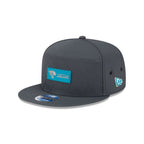 Jacksonville Jaguars 2025 Sideline Cold Weather Steel Clouds Split Panel 9FIFTY Snapback Hat