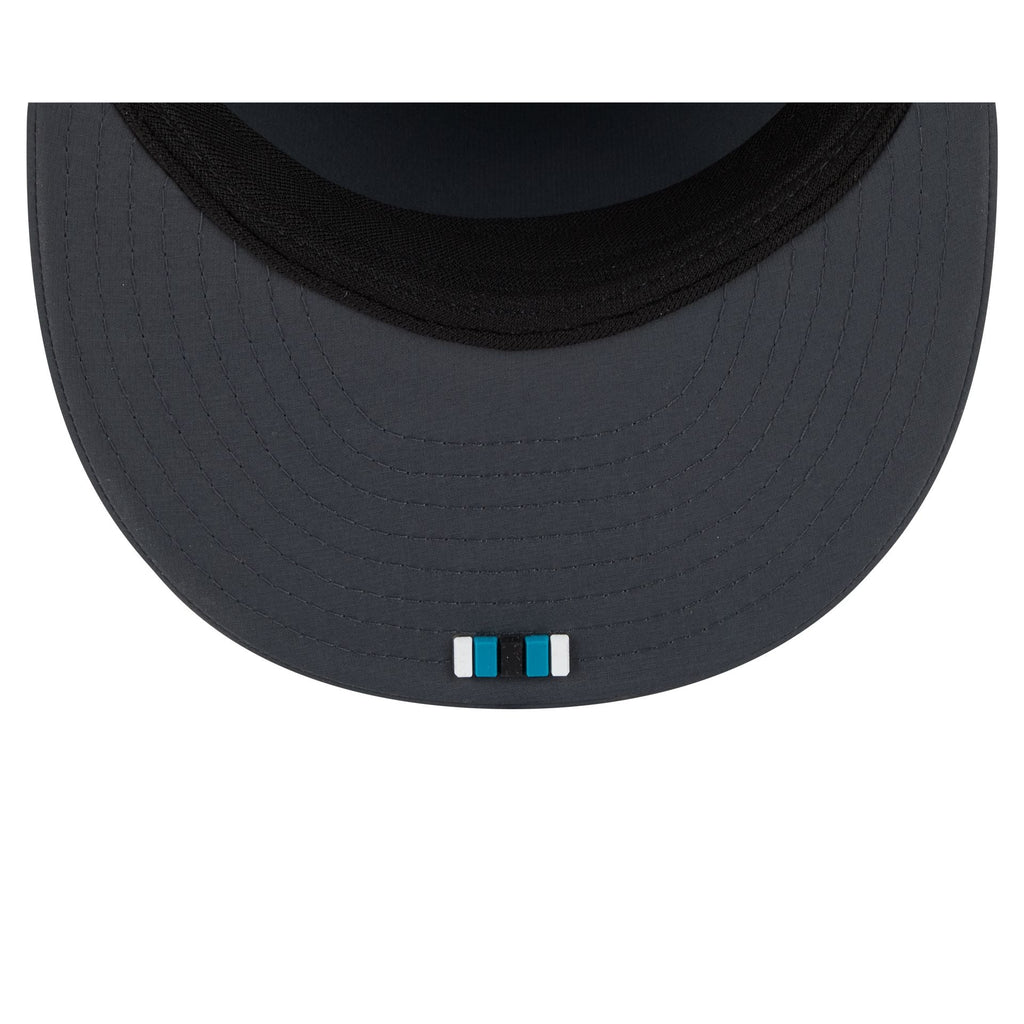 Jacksonville Jaguars 2025 Sideline Cold Weather Steel Clouds Split Panel 9FIFTY Snapback Hat