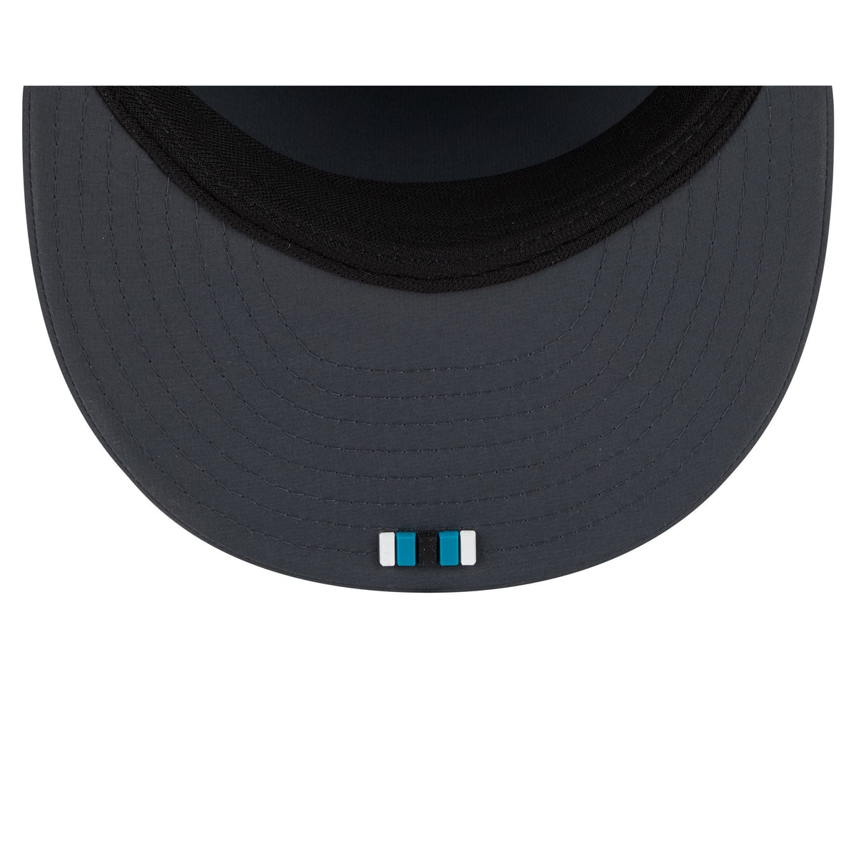 Jacksonville Jaguars 2025 Sideline Cold Weather Steel Clouds Split Panel 9FIFTY Snapback Hat