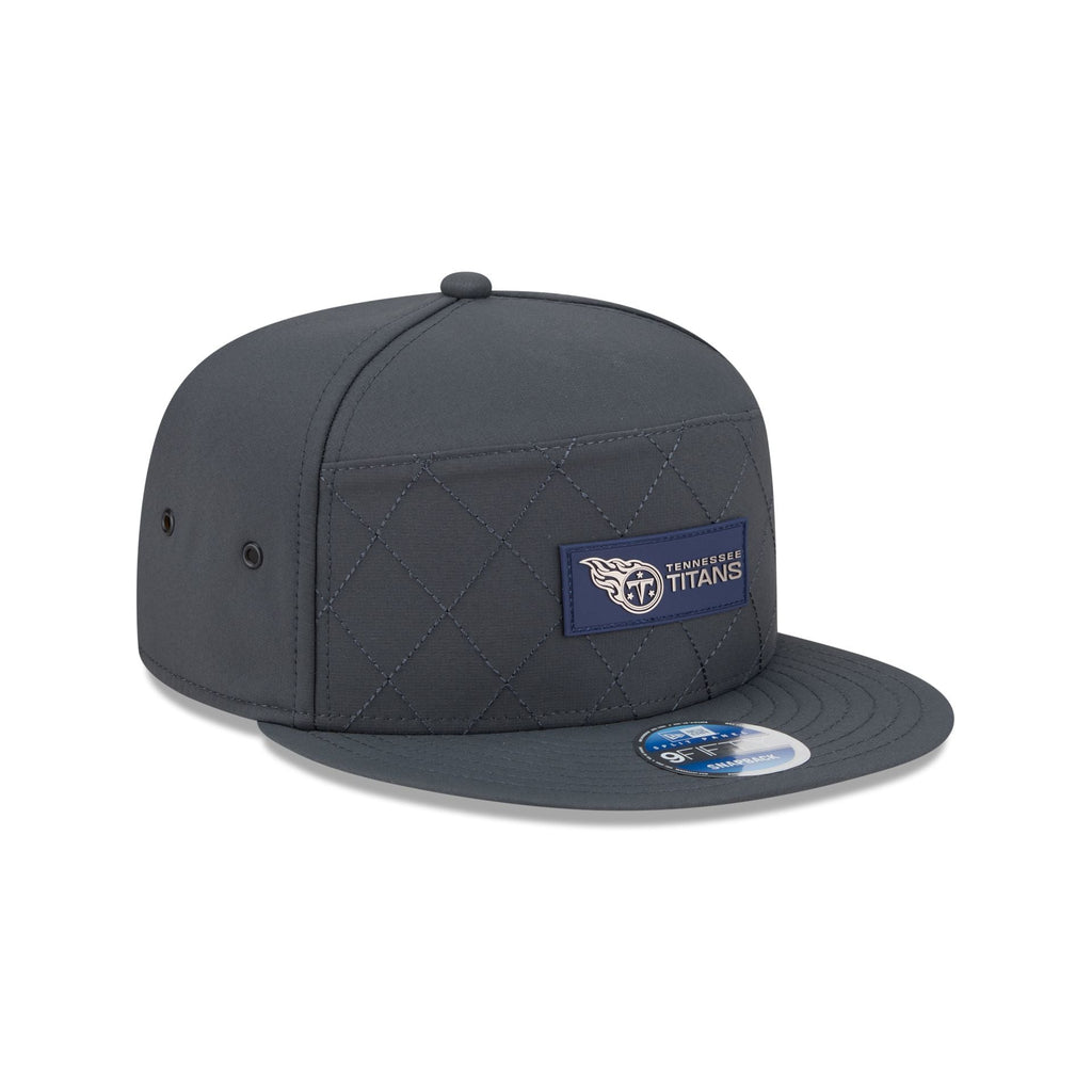 Tennessee Titans 2025 Sideline Cold Weather Steel Clouds Split Panel 9FIFTY Snapback Hat