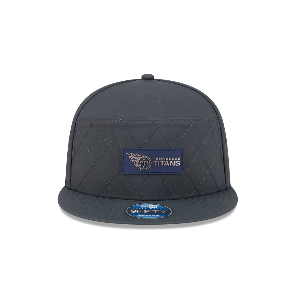Tennessee Titans 2025 Sideline Cold Weather Steel Clouds Split Panel 9FIFTY Snapback Hat