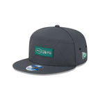 New York Jets 2025 Sideline Cold Weather Steel Clouds Split Panel 9FIFTY Snapback Hat
