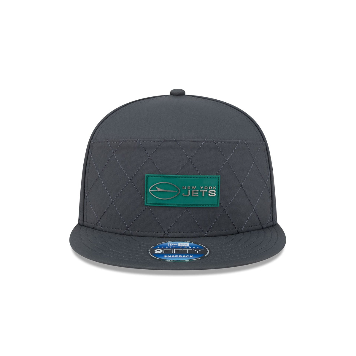 New York Jets 2025 Sideline Cold Weather Steel Clouds Split Panel 9FIFTY Snapback Hat