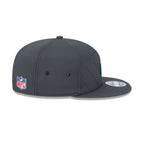 New York Jets 2025 Sideline Cold Weather Steel Clouds Split Panel 9FIFTY Snapback Hat