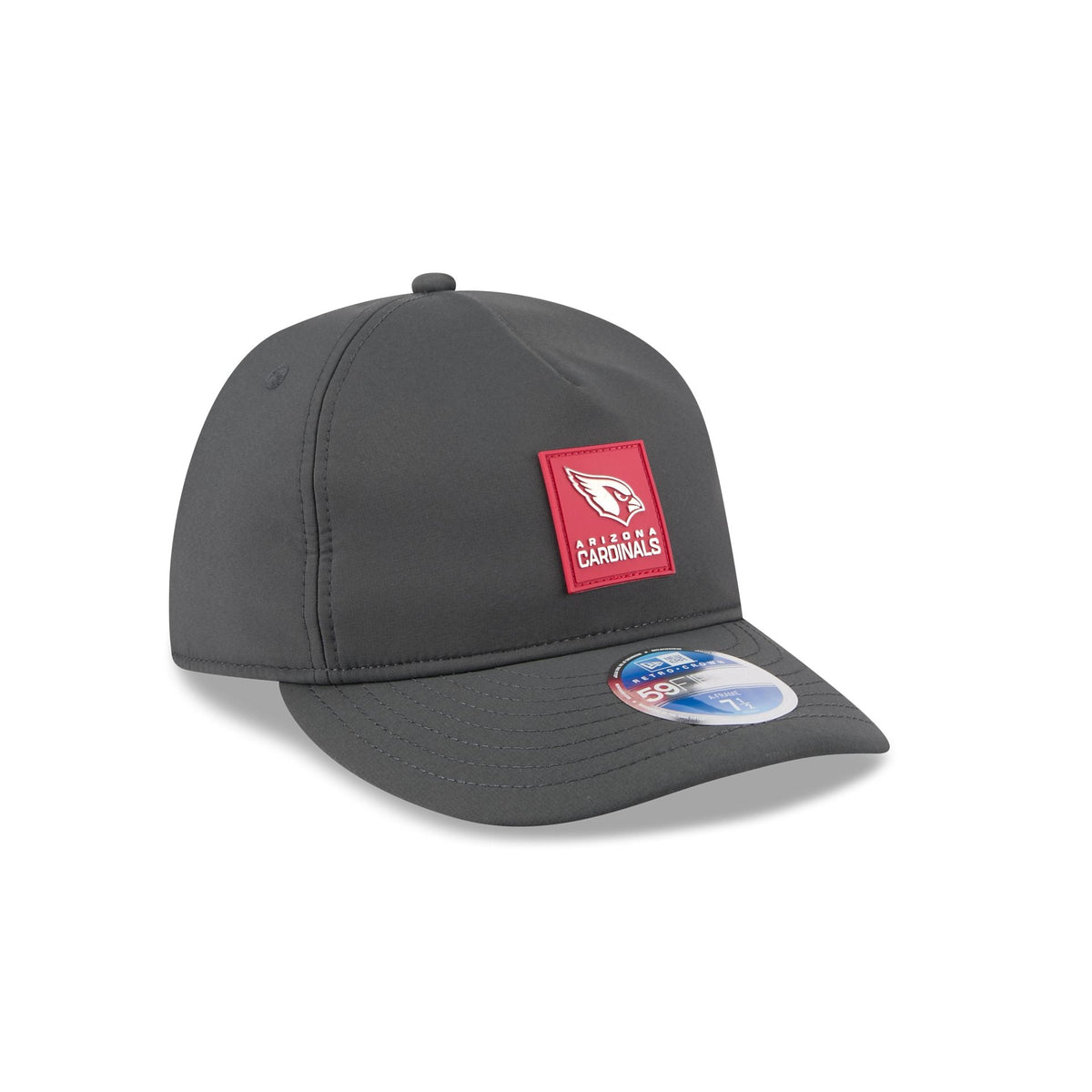 Arizona Cardinals 2025 Sideline Cold Weather Steel Clouds Retro Crown 59FIFTY A-Frame Fitted Hat