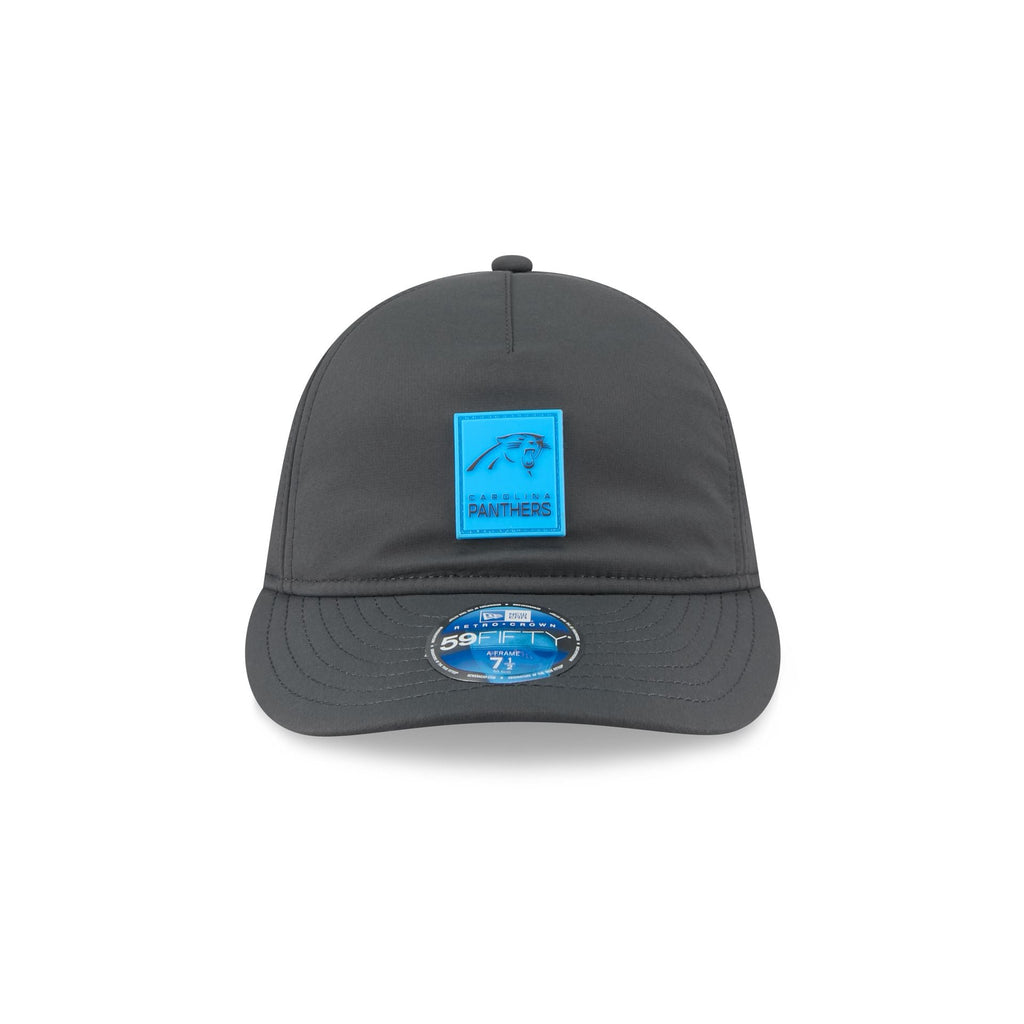 Carolina Panthers 2025 Sideline Cold Weather Steel Clouds Retro Crown 59FIFTY A-Frame Fitted Hat