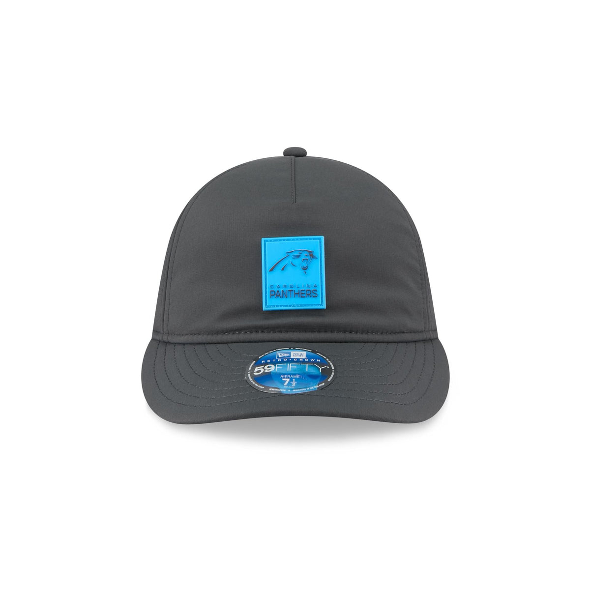 Carolina Panthers 2025 Sideline Cold Weather Steel Clouds Retro Crown 59FIFTY A-Frame Fitted Hat