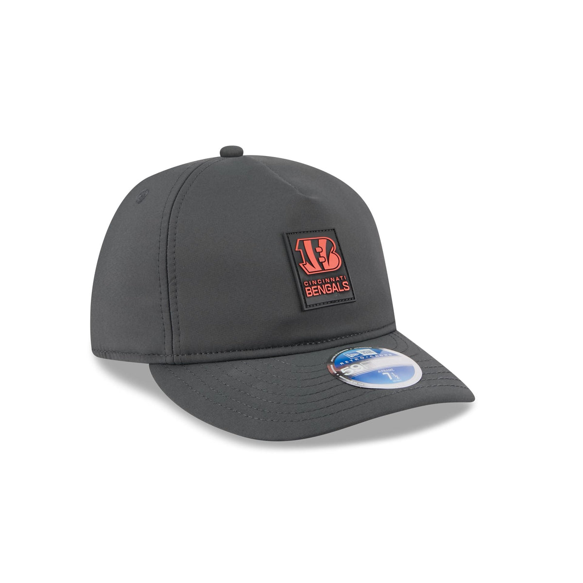 Cincinnati Bengals 2025 Sideline Cold Weather Steel Clouds Retro Crown 59FIFTY A-Frame Fitted Hat