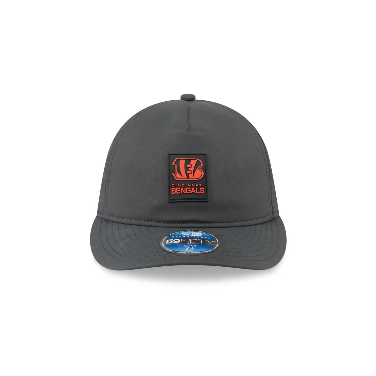Cincinnati Bengals 2025 Sideline Cold Weather Steel Clouds Retro Crown 59FIFTY A-Frame Fitted Hat