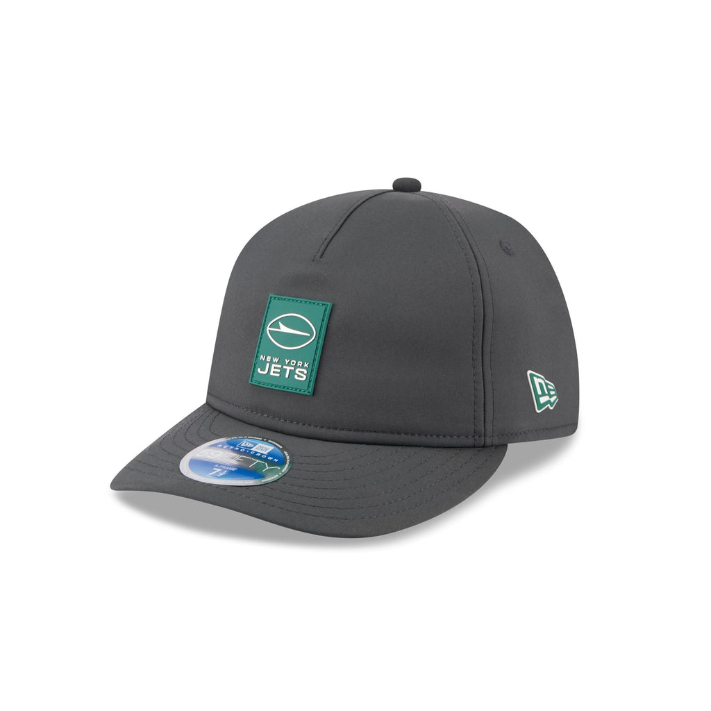 New York Jets 2025 Sideline Cold Weather Steel Clouds Retro Crown 59FIFTY A-Frame Fitted Hat