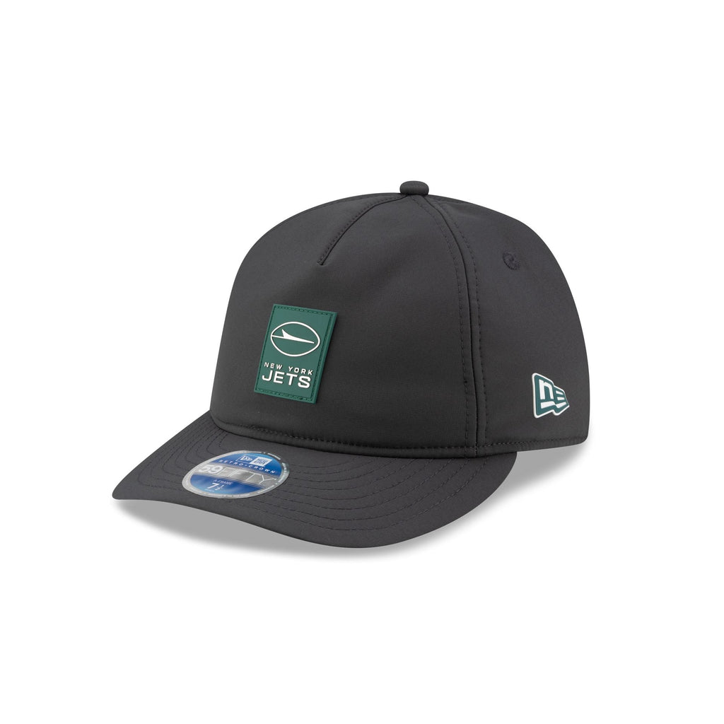 New York Jets 2025 Sideline Cold Weather Steel Clouds Retro Crown 59FIFTY A-Frame Fitted Hat