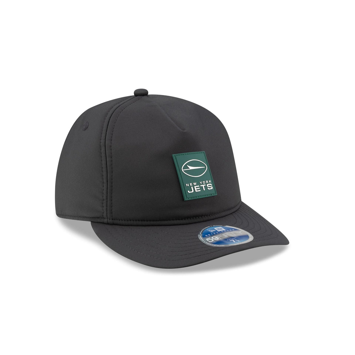 New York Jets 2025 Sideline Cold Weather Steel Clouds Retro Crown 59FIFTY A-Frame Fitted Hat