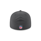 New York Jets 2025 Sideline Cold Weather Steel Clouds Retro Crown 59FIFTY A-Frame Fitted Hat