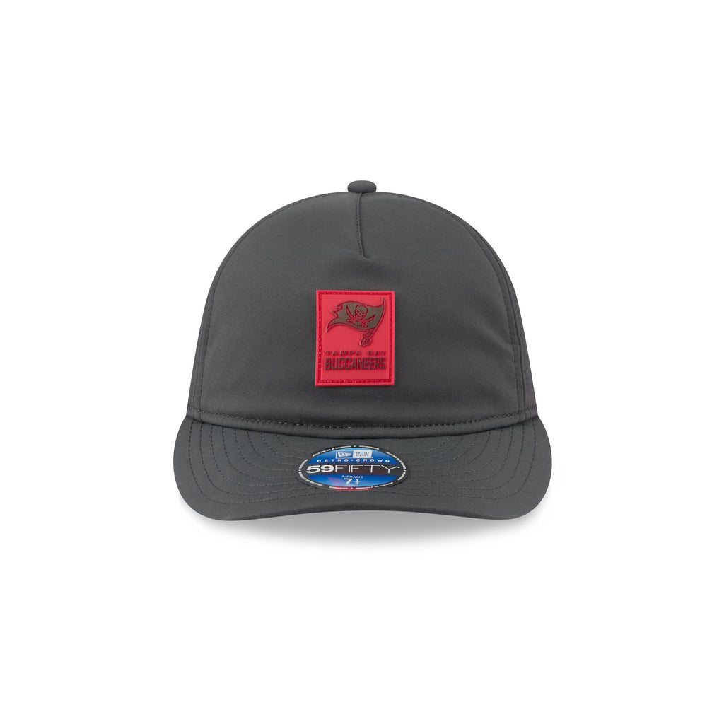 Tampa Bay Buccaneers 2025 Sideline Cold Weather Steel Clouds Retro Crown 59FIFTY A-Frame Fitted Hat