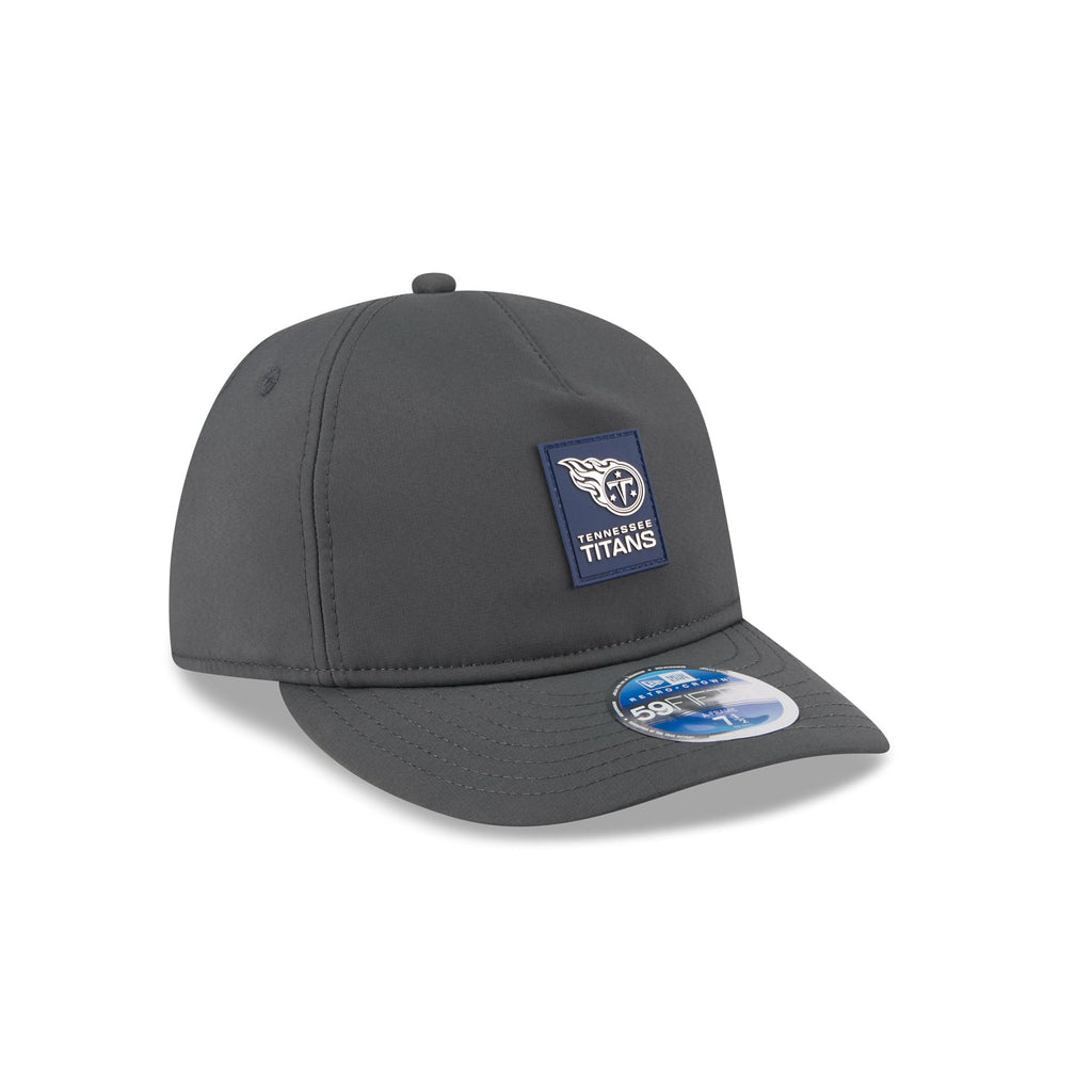 Tennessee Titans 2025 Sideline Cold Weather Steel Clouds Retro Crown 59FIFTY A-Frame Fitted Hat