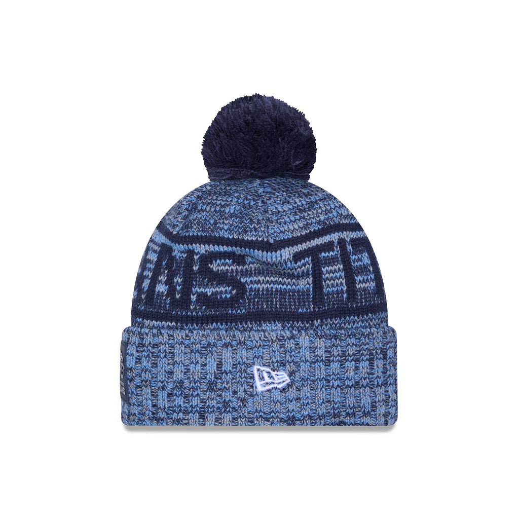 Tennessee Titans 2025 Sideline Cold Weather Pom Knit Hat