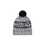 Dallas Cowboys 2025 Sideline Cold Weather Kids Pom Knit Hat