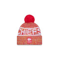 Kansas City Chiefs 2025 Sideline Cold Weather Kids Pom Knit Hat