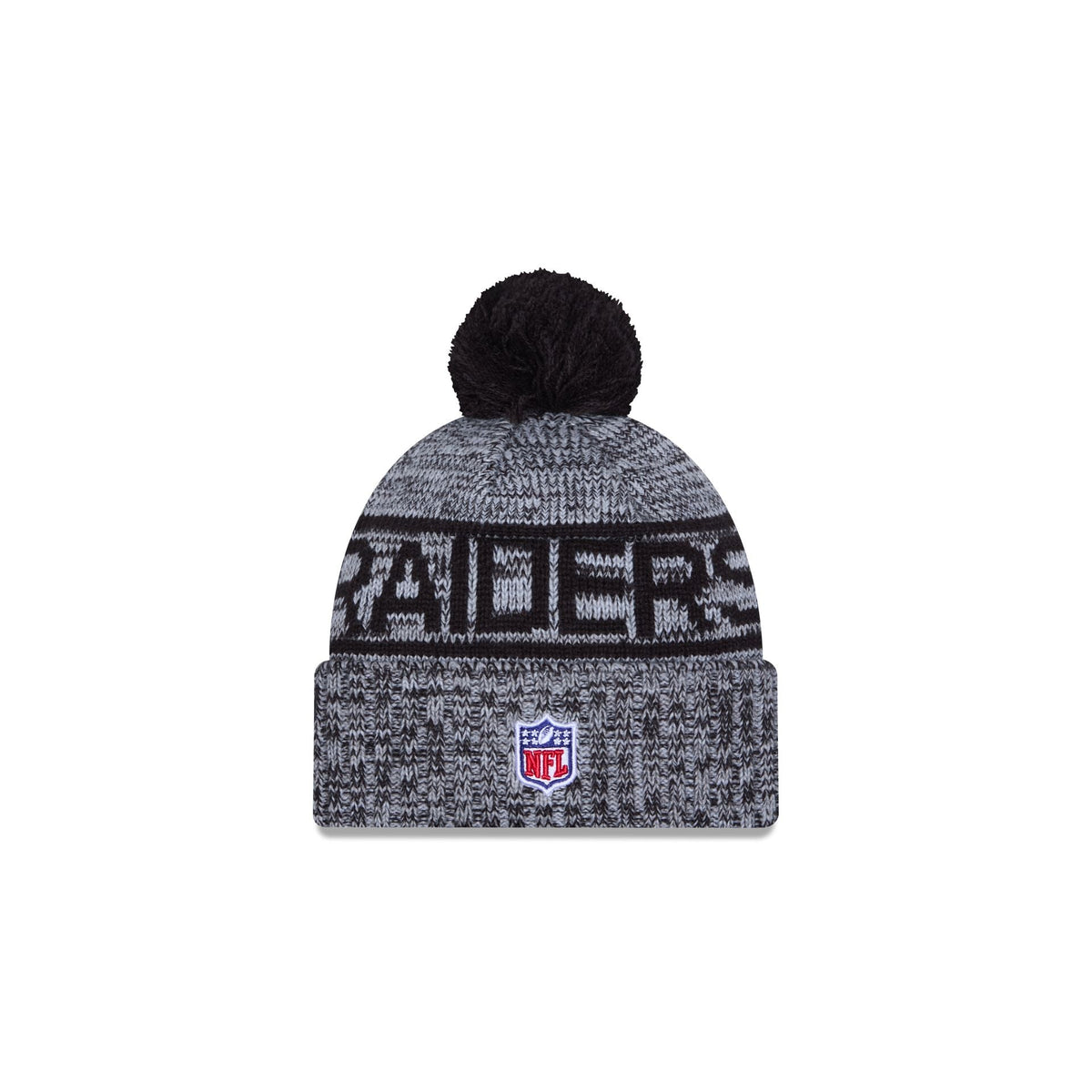 Las Vegas Raiders 2025 Sideline Cold Weather Kids Pom Knit Hat