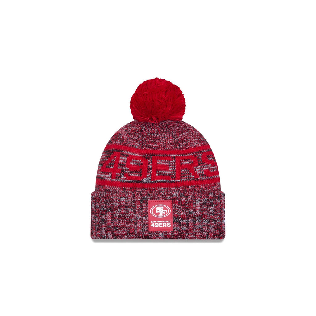 San Francisco 49ers 2025 Sideline Cold Weather Kids Pom Knit Hat