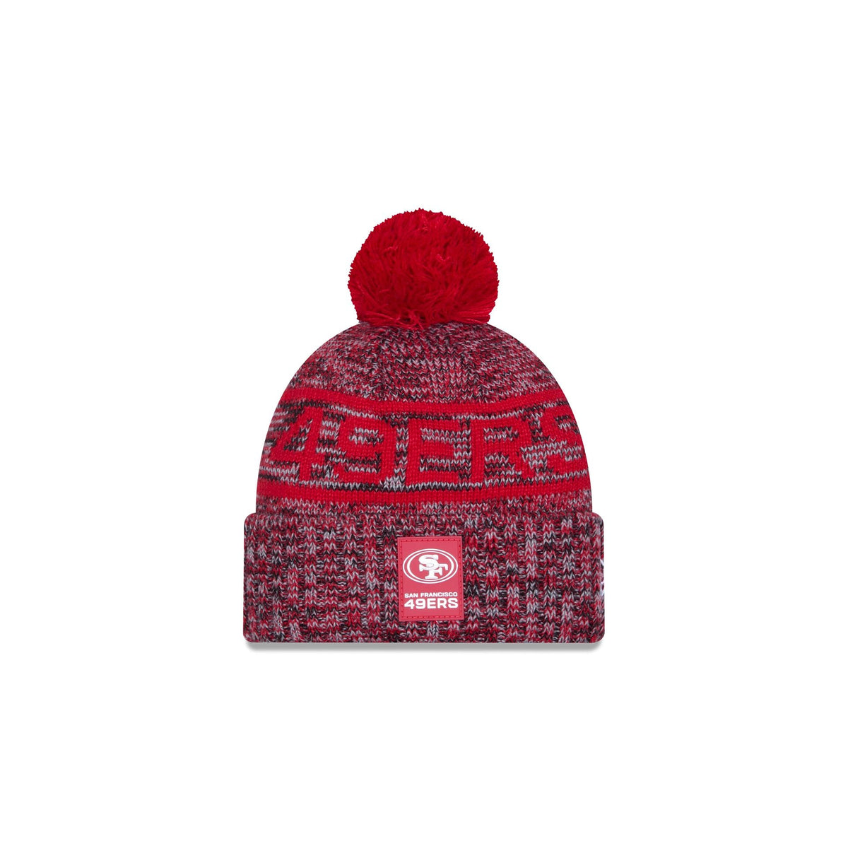 San Francisco 49ers 2025 Sideline Cold Weather Kids Pom Knit Hat