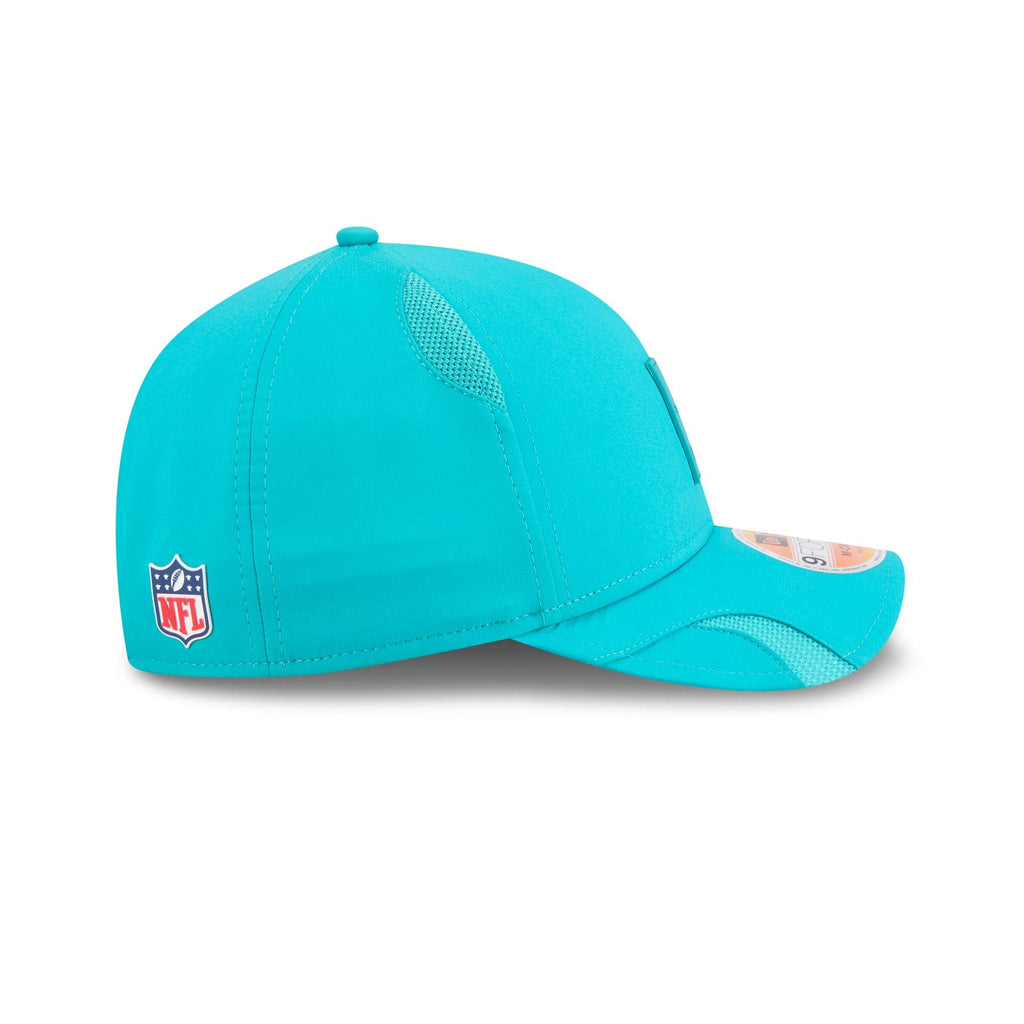 Miami Dolphins 2025 Sideline Hot Weather 9FORTY M-Crown Snapback Hat