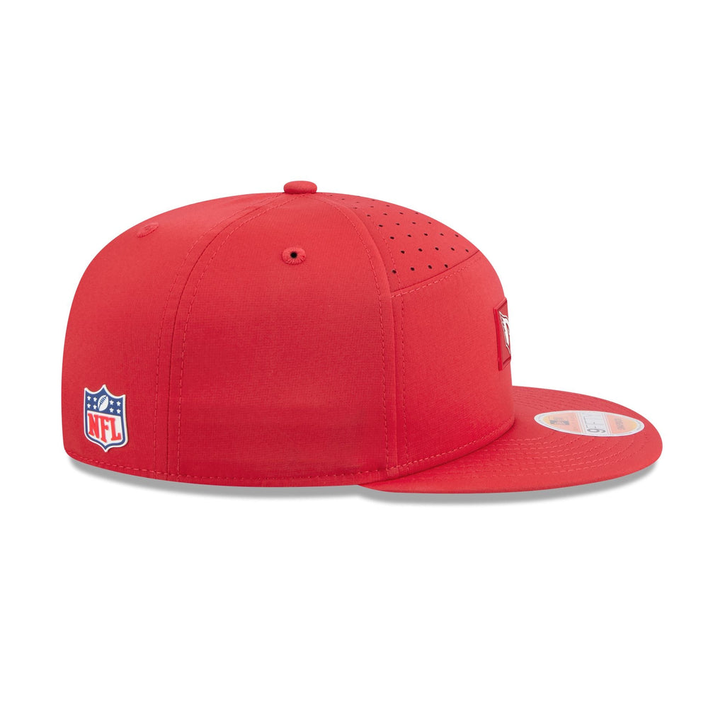 Arizona Cardinals 2025 Sideline Hot Weather Split Panel 9FIFTY Snapback Hat