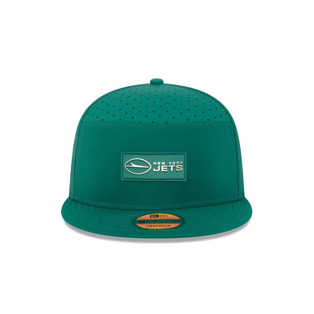 New York Jets 2025 Sideline Hot Weather Split Panel 9FIFTY Snapback Hat