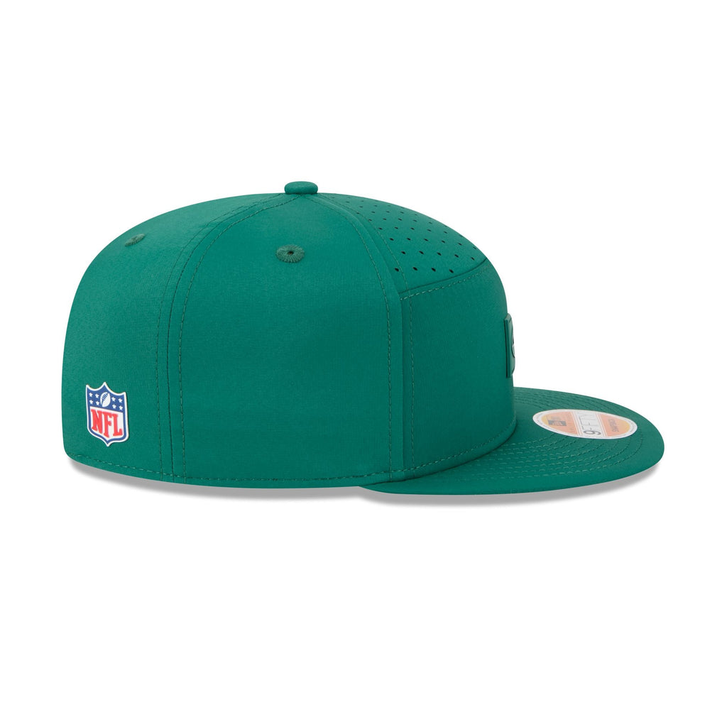 New York Jets 2025 Sideline Hot Weather Split Panel 9FIFTY Snapback Hat