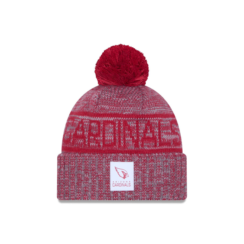Arizona Cardinals 2025 Sideline Cold Weather Gray Pom Knit Hat