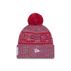 Arizona Cardinals 2025 Sideline Cold Weather Gray Pom Knit Hat