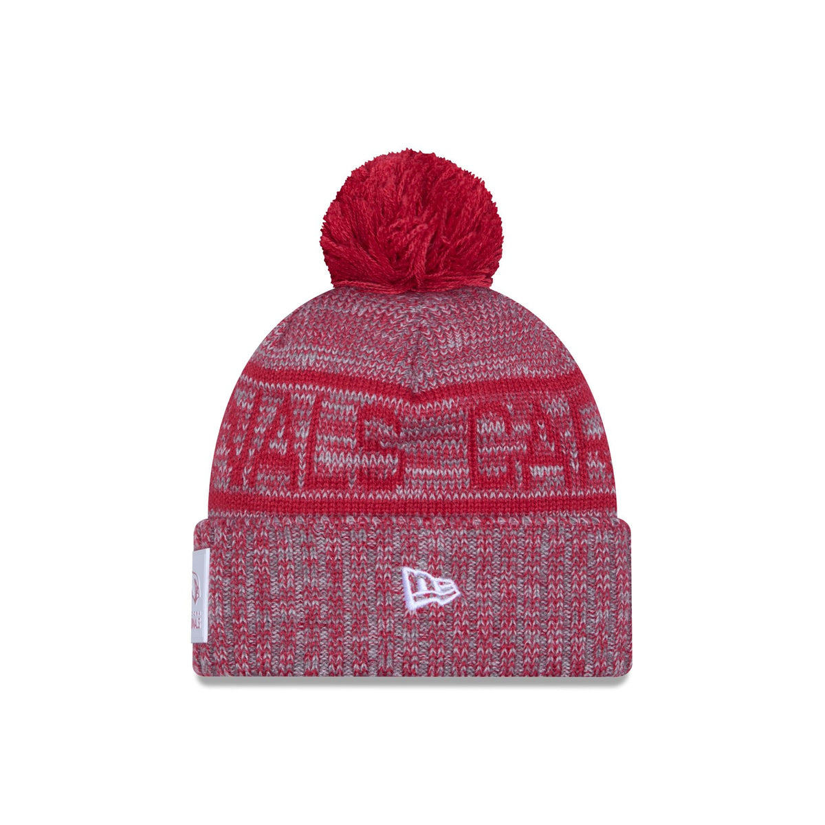 Arizona Cardinals 2025 Sideline Cold Weather Gray Pom Knit Hat