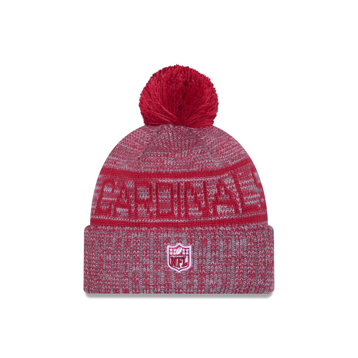 Arizona Cardinals 2025 Sideline Cold Weather Gray Pom Knit Hat