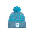 Miami Dolphins 2025 Sideline Cold Weather Gray Pom Knit Hat